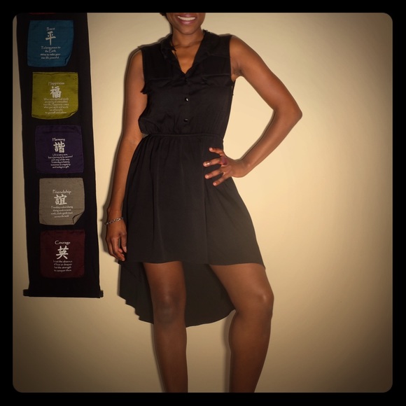 Your new LBD: High- low hem black dress