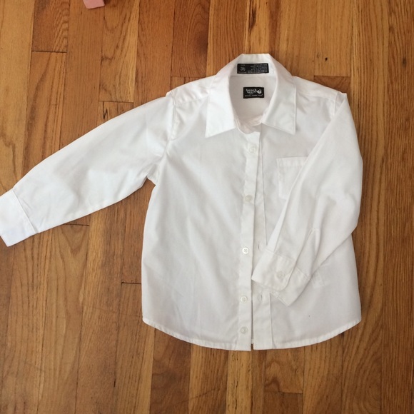 White button-down boys' shirt