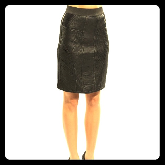 Mark & James Badgley Mischka leather skirt