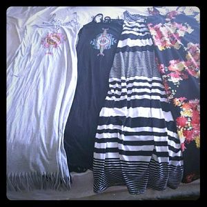 Lot of 4 Long Stretchable Maxi Dresses