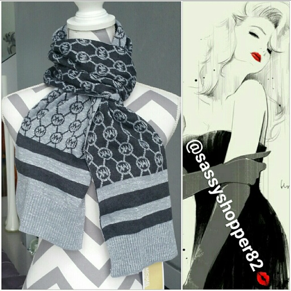 🔴LAST 1🔴METALLIC MICHAEL KORS SCARF - Picture 3 of 4