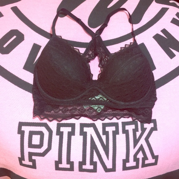 PINK Victoria's Secret Other - 💕SALE💕 VS PINK RACERBACK BLACK LACE BRA NWT