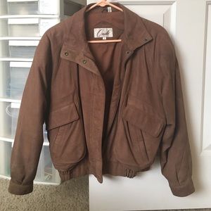 Suede Bomber Jacket