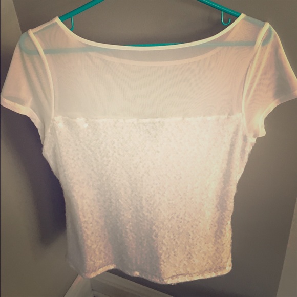 White House Black Market Sequin Top Size M
