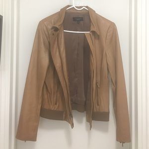 100% Leather Bomber Jacket Women's size 12