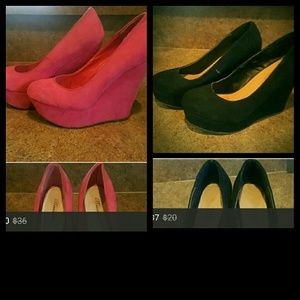 Bundle of 2 pairs of wedges! Size 7.5
