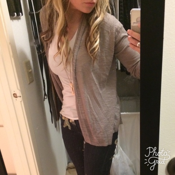 Express brown cardigan XS long flowy light weight - Picture 8 of 8