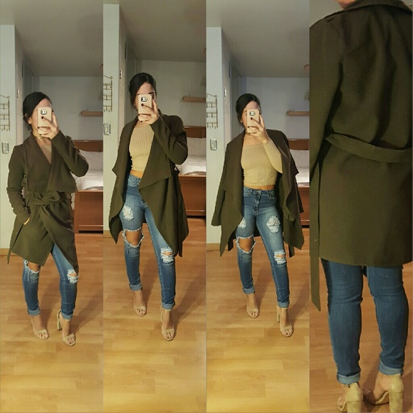 ▪LAST ONE▪"Olive You" Wrap Jacket NWOT - Picture 3 of 4