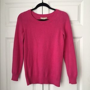 Banana Republic hot pink gold sequin Sweater XS