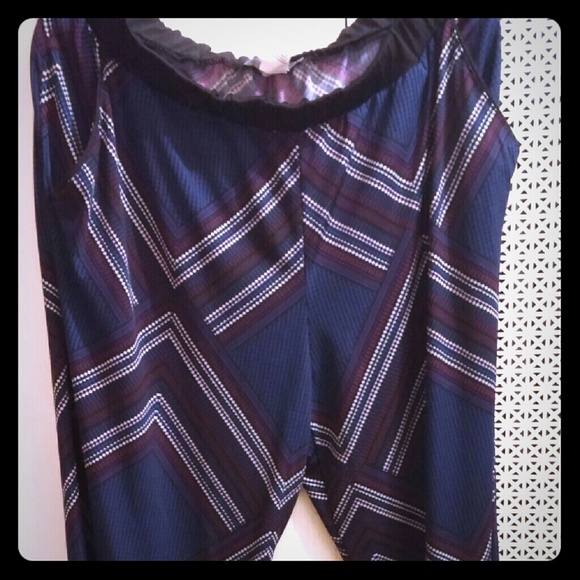 Ny Collection Plus size L Chevron pattern pants - Picture 1 of 1