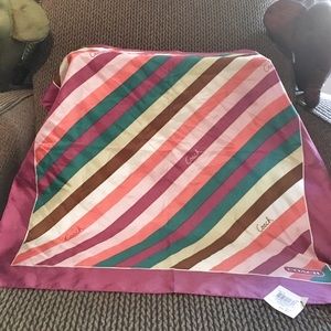 COACH Multi-color Silk Scarf