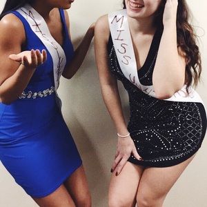 One's chiq boutique dress in blue, worn once