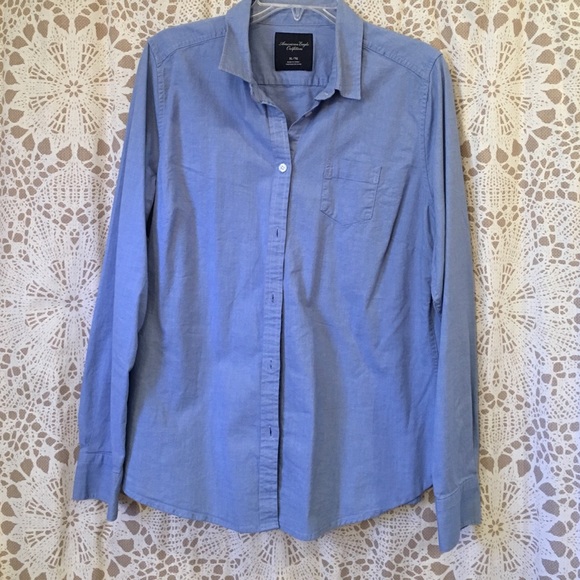 American Eagle Dress Blue Shirt