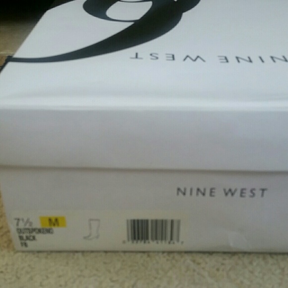 Nine West Black stretch Heel boots Nine West 7.5 New with box UNWORN - Picture 4 of 4