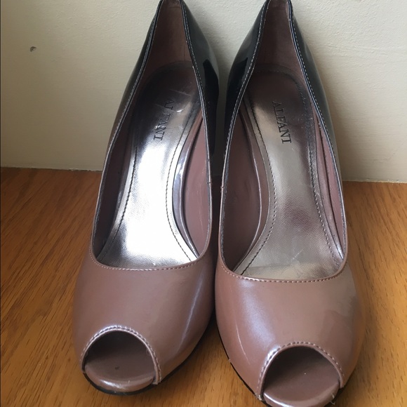 Alfani Patent Leather Peep Toe Heels
