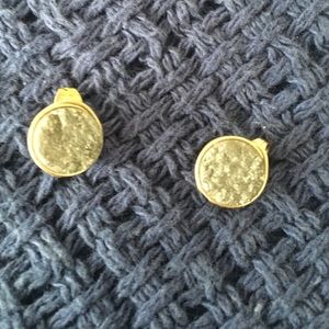 Gray druzy stone earrings