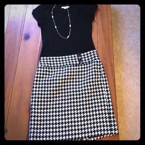 Black and White Ann Taylor Skirt