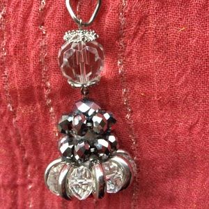 18" long crystal beaded necklace