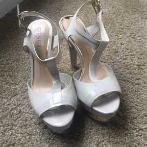 Cream and gold Gianni and Bini heels