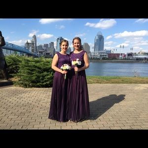 HP 🎉Tahari Long Violet Dress