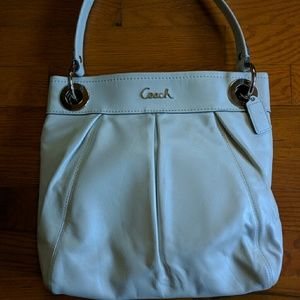 Coach factory irridescent white purse