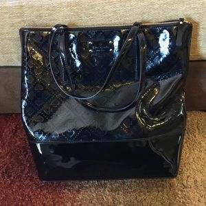 Black kate spade ace of spades bag patent