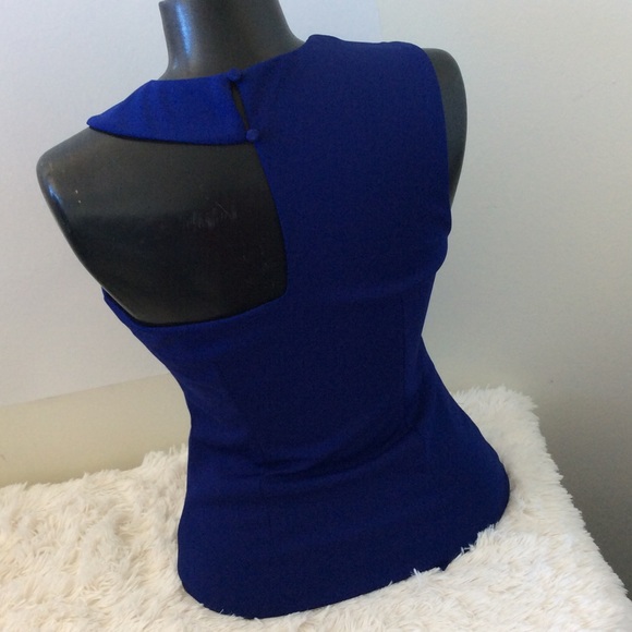 Royal Blue Asymmetrical Bodysuit - Picture 4 of 4