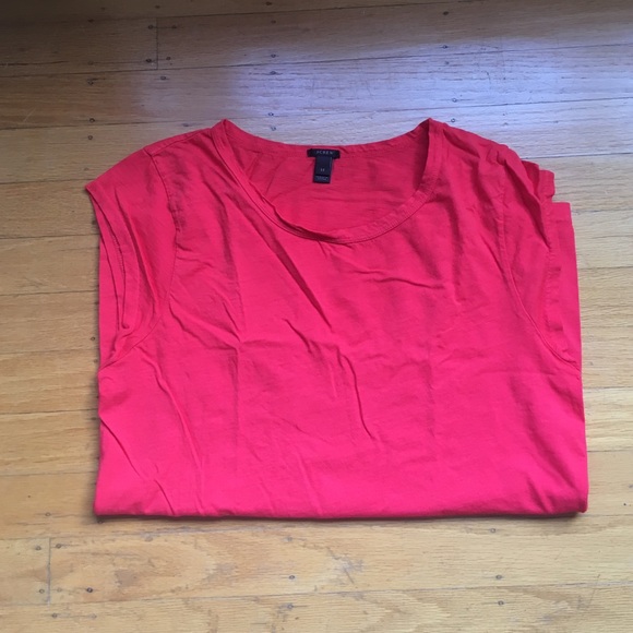 J Crew ballet sleeve linen/cotton tshirt