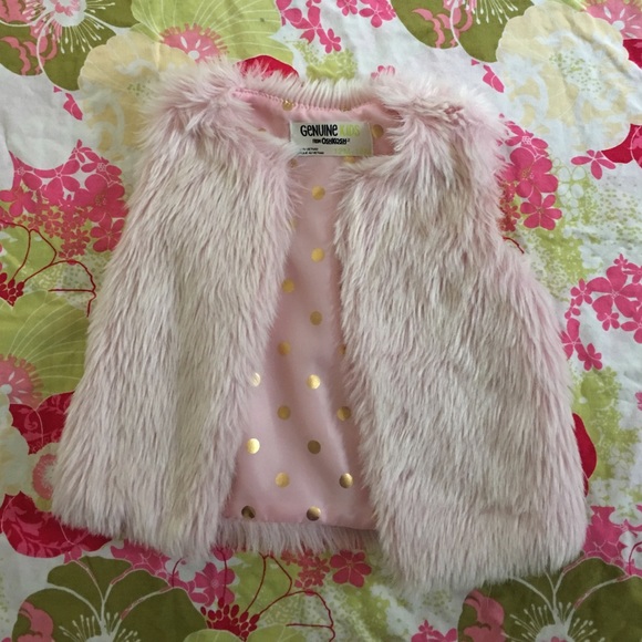 Infant/toddler girl faux fur vest