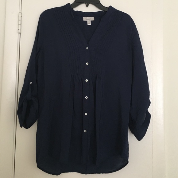 Dress Barn navy shirt L