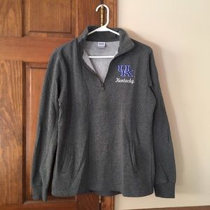 Women's half-zip pull-over. University of KY logo.