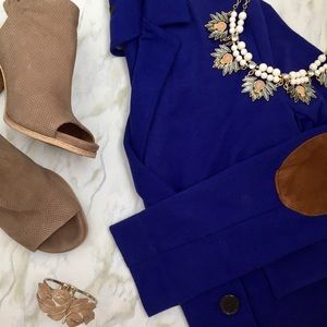 ✨HP✨ Forever 21 Cobalt Jacket with Elbow Patches