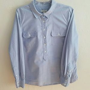 J. Crew Blue Oxford Button-down Tunic Size 10