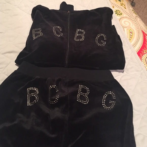 BCBG Velour jumpsuit