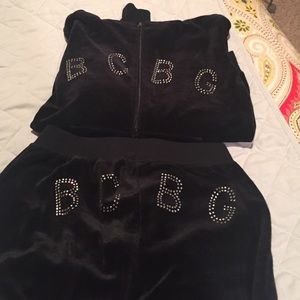 BCBG Velour jumpsuit