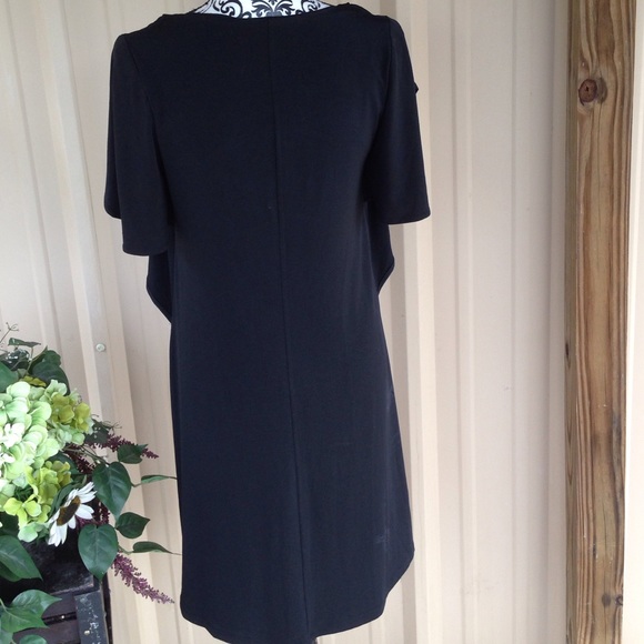 Black Michael Kors Ruffled Sleeve Midi Dress - Picture 4 of 4