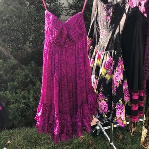 Betsey Johnson Strapless Burnout Rose Dress