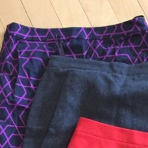 J.Crew | Navy/Pinkish Pencil skirt