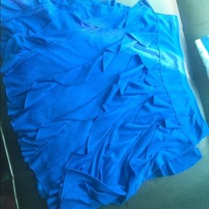 Royal blue ruffle skirt