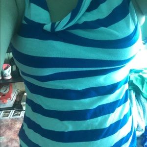 Blue and white striped Cato shirt