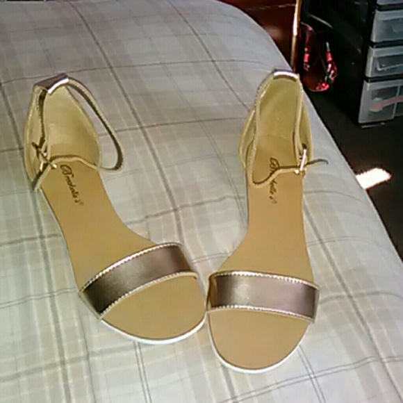 Gold Strapped Sandals
