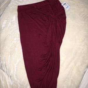 Burgandy asymmetric Charlotte Russe Skirt