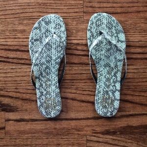 House of Harlow 1960 snakeskin flip flops