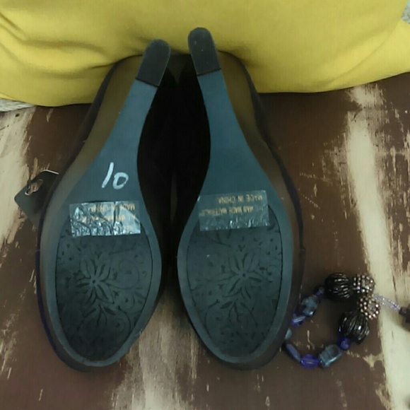 Qupid Royal Purple Wedge Sz 8 - Picture 4 of 4