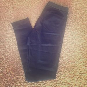 Black jcrew Dannie pant with leather trim