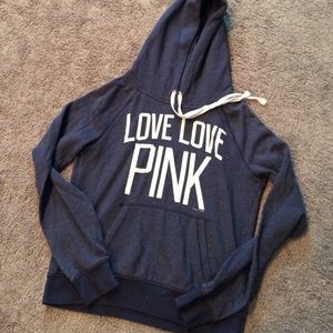 PINK Victoria's Secret Navy Drawstring Hoodie