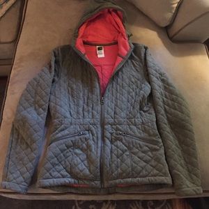Green quilted Northface jacket