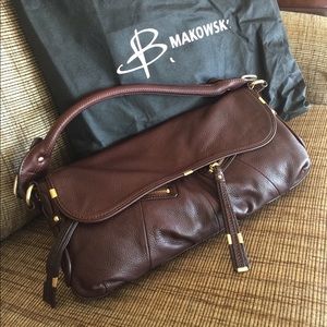 B. Makowsky Leather Shoulder Bag