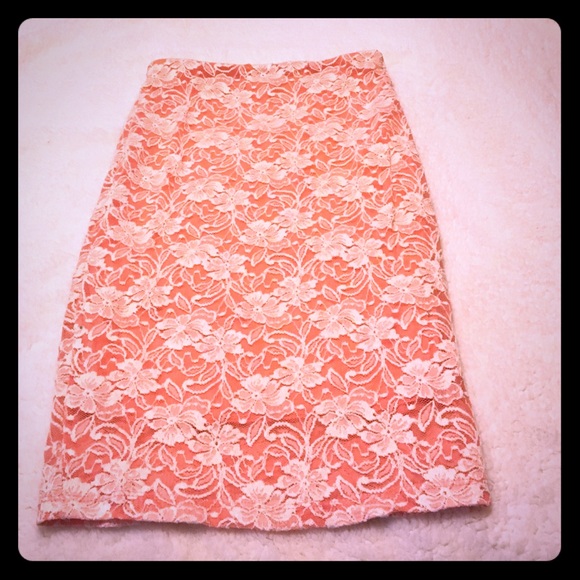 Lace pencil skirt.