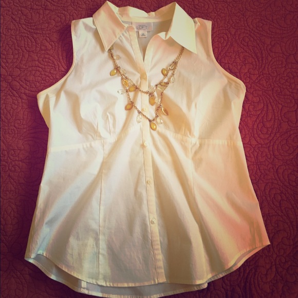 White collared tank - Picture 1 of 3